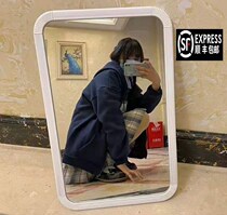 Bathroom wall with stent mirror dormitory half-body mirror outdoor network red mirror shoe store test mirror