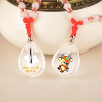 12 zodiac lanugo pendant necklace with lanugo jewelry baby birth baby souvenir making pendant