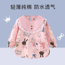 Childrens apron girl gown female treasure bib baby spring and autumn painting clothes autumn and winter clothing clothing clothing clothing clothing
