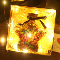Star bottle LED light gift box student couple lucky Origami Glass drift bottle Valentines Day Birthday wishing bottle