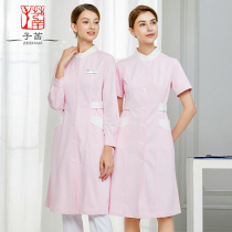 Autumn new short sleeve nurse clothing pink dental Stomatology Hospital clinic high-end professional work clothes female 216