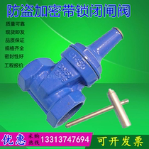 SZ15X-16Q screw lock lock gate valve tap water meter front valve ductile iron anti-theft gate valve DN15--DN65