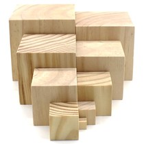 Pine Square small wood block handmade small solid wood original wood block rectangular pad high solid wood custom custom