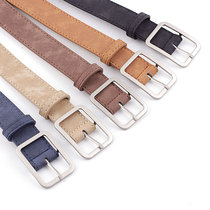 Hanfeng 2021 new simple Joker square buckle head imitation leather fashion belt fashion belt retro student belt