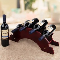 Solid wood wine rack European simple modern ornaments creative wine rack Wine cabinet display rack Bar bottle rack