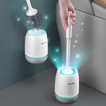 Toilet brush no dead corner washing toilet brush wall hanging long handle silicone brush hanging wall household toilet cleaning set
