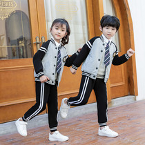 Shan Laien sports suit Childrens spring and autumn two-piece set Primary and secondary school class uniform School uniform group purchase graduation photo clothing