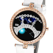 Korean version of personality constellation belt lover Bridge led electronic watch starry rhinestone Korean fashion Lady watch