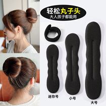 Korean-style curler female ball head plate hair lazy fluffy simple flower bract head plate hair Hairband tie hair artifact