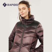 RAPIDO Thunder Road Winter Lady Light Weight High Collar Goose velvet Chilling Lean Casual Sports Down Clothing