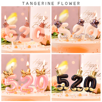 Birthday cake with digital little candle princess 18-year-old happy Net red 520 creative hat decoration decoration decoration