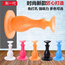 Silicone door suction-free toilet door muted anti-crash cushion rubber plastic bedroom door rear ground suction safety door suction