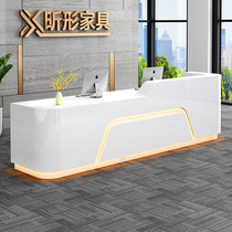 Company front desk reception desk minimalist modern beauty salon creative counter table training institution paint bar cashier counter