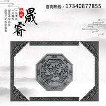 Ancient Chinese brick carving relief shadow wall pendant Chinese style ancient building wall relief polygon Mandarin Duck drama