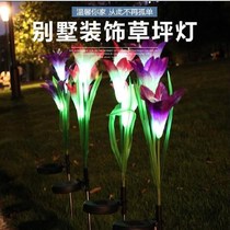 Arrangement of night lights Garden lights Roof garden community flowers and plants decoration Solar lawn lights Outdoor waterproof grass