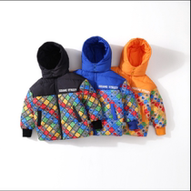 Sesame Street Childrens Clothing HW1171 Children Jacket Autumn Winter New Ocean Qi children Lianhood Lianhood Light and thin full print down clothes