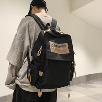 Book bag male junior high school students ins tide cool backpack high school students large capacity Tide brand forest computer backpack female