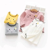 Girls base shirt autumn 2020 new childrens foreign style doll shirt cartoon long sleeve T-shirt Bao Net Red Coat 1