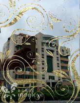 Popcorn New Gold Leaf Art Glass Modern Minimalist Style TV Background Wall Living Room Background Wall Partition