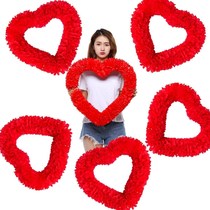 Love wreath encrypted steel wire heart-shaped prop piece hard kindergarten love-shaped performance circle Hand-held opening ceremony morning exercise