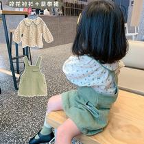 Girl Braces Skirt Woman Baby Spring Dress Girl Princess Skirt Baby Skirt Baby Foreign Air Doll Collar Shirt Tide