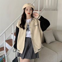 Baseball uniform coat womens ins tide Korean version of small fragrant style jacket Spring and Autumn new fashion wear wild jacket