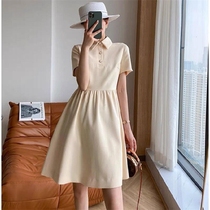 2021 new womens sister Hepburn light mature style French dress design sense small summer temperament small skirt