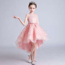 Girl Gown Princess Dresses Princess Dresses Summer Children Dress Dress Foreign Air Fluffy Pianos Piano Small Hosts Tug Tails Out