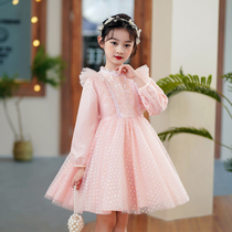 Girls dress for dress spring dress 2022 new ultra-ocean qi Children princess dress little girl in spring and autumn children dress the spring