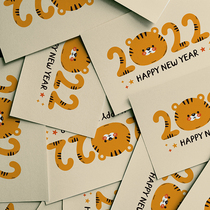 happy new year happy new year cute little tiger year ins card photo props holiday greeting card