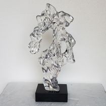 Display cabinet ornaments hotel art decoration transparent abstract resin imitation Crystal Taihu stone ornaments sculpture