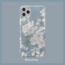 Applicable to Apple 13promax phone case Japanese and Korean oil painting flower iphone12 protective cover women 1pro anti-drop