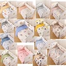 Crib bed enclosure cloth baby childrens splicing Bed Bed kit soft bag four seasons cotton anti-collision removable and washable