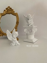 American retro cheek angel sculpture plaster Nordic desktop decoration window furnishings crafts shooting props