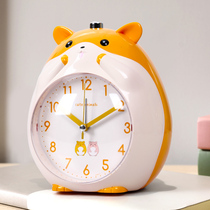 Cute cartoon childrens girl alarm clock 2021 new smart and powerful wake-up artifact student small clock desktop