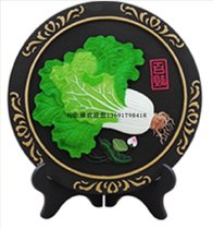 Baicai charcoal carving plate home cabbage appreciation environmental protection health decoration love Chinese style gift modern Chinese style