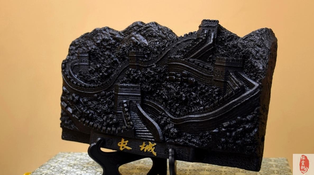 Yingchun boutique special Datong coal carving charcoal carving in addition to formaldehyde odor and radiation protection Home Office Wanli Great Wall ornaments