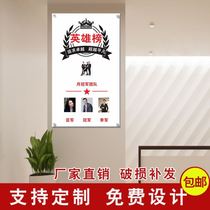 Customized office honor list honor Photo Wall team staff style culture display wall sticker service star wall