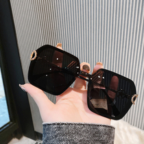 2022 new wave female sunglasses female summer fashion polygonal large face round face with slim sunscreen sunglasses men