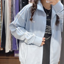 (Fracture special price) Korean Coconut Pop Nerdy Straight Mail 21 Fall New Macaron Strings Zipper Suit