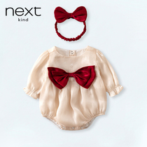 Spot Next kind newborn female baby Autumn triangle ha clothes Baby Full Moon 100 days week old clothes
