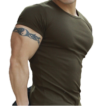 Special Forces Short Sleeve T-shirt Men Fitness Tight Sports Half Sleeve Cotton Round Neck Elastic base shirt