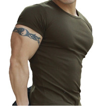 Special forces short-sleeved t-shirt mens fitness repair tights sports half-sleeve cotton round neck elastic base shirt muscle