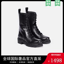 Rene Caovilla RC new autumn and winter Ladies Classic Fashion round head Martin boots short boots leather boots
