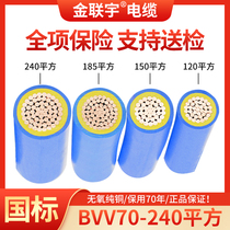 Jin Lian Yu national standard pure copper can be sent for inspection BVV70 95 120 150 185 240 square copper core double plastic wire