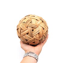 Hand-woven Cuju ball Ancient natural rattan ball bamboo stick C hydrangea props decoration making crafts football Myanmar