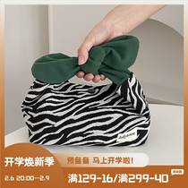 State life Japanese-style canvas bento bag handbag office worker with meal student lunch hand-carrying rabbit ear lunch box bag