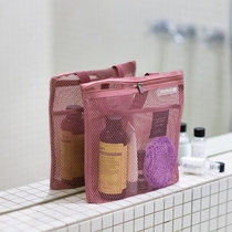 Hollow Hand bag zipper storage bag new product drain fiber mesh travel makeup wash bag multifunctional hand carry