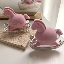 Small Box Refined small size pink rocking little Trojan velvet Jewelry Ring Delicately Containing Cute Fun Ear Spikes