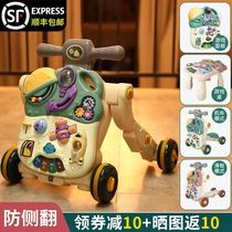 Learn to walk baby car anti-o-leg two-in-one artifact Eight months old child 1 year old hand push walker toy